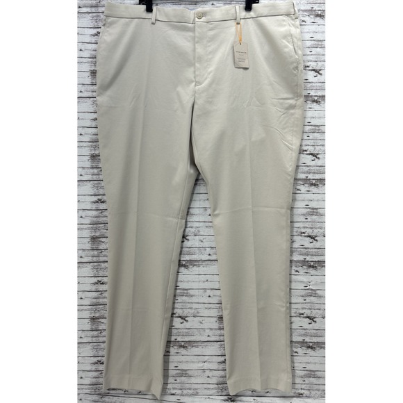 Peter Millar Crown Sport Performance Pants ME0EB77FB 44x34 Beige Golf Chino EB66